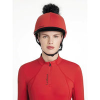 Produktbild von LeMieux Classique Reithelmüberzug aus Stoff in Orange und Rot Unisex