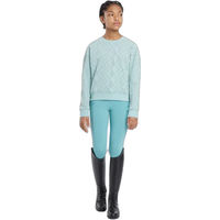 Produktbild von LeMieux Clea Kinder Reit Sweatshirt mit Rundhals aus Velours in Türkis Größe 13/14 Jahre