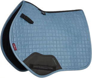 LeMieux Close Contact Mini Springschabracke aus Velours in Blau Grösse XS – Bild 1 von 9