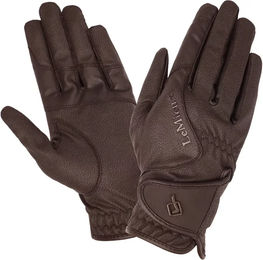 Produktbild von LeMieux Close Contact Reithandschuhe für Damen aus Leder in Braun Größe 8/8,5