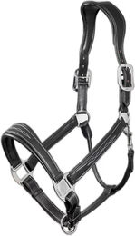 LeMieux Comfort Lederhalfter mit Ziernaht in Schwarz – Bild 1 von 4