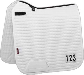 LeMieux Competition Dressurschabracke aus Baumwolle Weiß S/M – Bild 1 von 3
