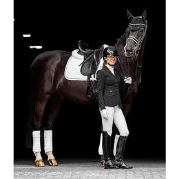 Produktbild von LeMieux Crystal Fliegenhaube aus Lycra Schwarz Größe M