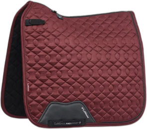 LeMieux Crystal Suede Dressurschabracke aus Velours in Schwarz oder Rot Größe S/M – Bild 1 von 8