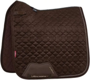 LeMieux Crystal Suede Dressurschabracke Braun Größe L – Bild 1 von 4