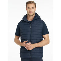 Produktbild von LeMieux Daunenweste mit Kapuze für Herren in Marineblau aus wasserdichtem Mikro-Ripstop-Gewebe Größe XS
