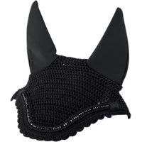 Produktbild von LeMieux Diamante Acoustic Fliegenhaube für Pferde aus Bambus Schwarz Größe L