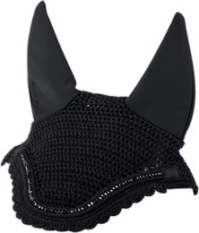 Produktbild von LeMieux Diamante Acoustic Fliegenhaube für Pferde in Schwarz mit Bambus - 1 Stk.