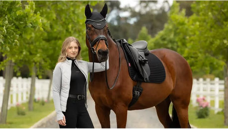 Produktbild von LeMieux Dressur Schabracke Square Air-Tek Schwarz S/M mit Silikon