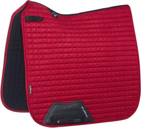 LeMieux Dressur Suede Square Schabracke für Pferde in Rot S/M - 1 Stk. – Bild 1 von 9