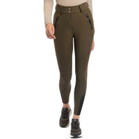 Produktbild von LeMieux Drytex Reithose für Damen wasserdicht mit Fleece-Futter Winter Grün Größe 44