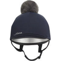 Produktbild von LeMieux Eleanor Reflektierende Seidenmütze mit Bommel Blau