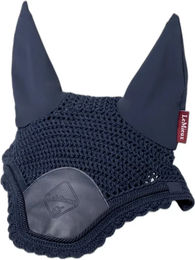 Produktbild von LeMieux Elite Fliegenhaube für Pferde aus Kunstleder in Blau Grösse M
