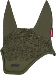 Produktbild von LeMieux Essence Fliegenhaube für Pferde aus Baumwolle Grün Größe L
