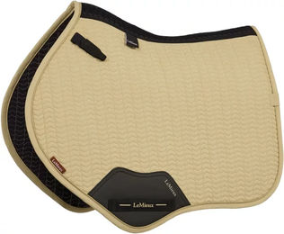 LeMieux Essence Springschabracke für Pferde in Beige mit 3D-Mesh Grösse L – Bild 1 von 1