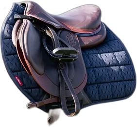 LeMieux Eurojump Self-Cool 3D Schabracke für Pferde Blau Größe L – Bild 1 von 2