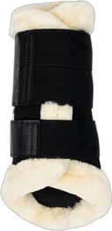 LeMieux Fleece Edge Mesh Brushing Gamaschen für Pferde Schwarz Natur Größe L - 1 Stk. – Bild 1 von 7