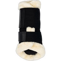 Produktbild von LeMieux Fleece Edge Mesh Brushing Gamaschen für Pferde Schwarz Natur Größe L - 1 Stk.