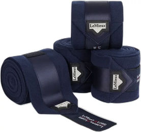 LeMieux Fleece Gamaschen für Pferde Blau Warmblut – Bild 1 von 4