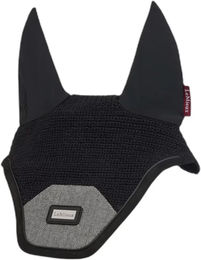 Produktbild von LeMieux Fliegenhaube für Pferde aus Kunstleder Schwarz Größe L