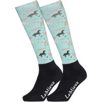 Produktbild von LeMieux Footsie Reitsocken für Kinder ganzjährig Blau Bunt Größe 30/34