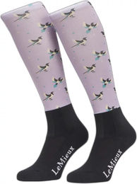 LeMieux Footsie Reitsocken Lucky Elster Unisex Lila Bunt Größe M – Bild 1 von 4