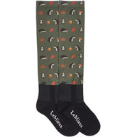 Produktbild von LeMieux Footsie Reitsocken Unisex Ganzjährig Grün Bunt Größe 30/36