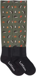 Produktbild von LeMieux Footsie Reitsocken Unisex Ganzjährig Grün Bunt Größe 36/40