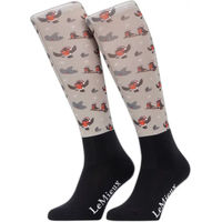Produktbild von LeMieux Footsie Xmas Robins Reitsocken Unisex Beige Bunt Größe 36/40