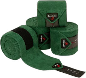LeMieux Gamaschen aus Fleece für Pferde Grün Größe L – Bild 1 von 4