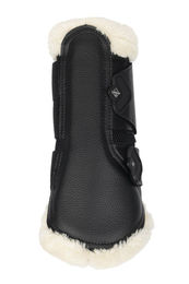 LeMieux Gamaschen Fleece Edge Mesh Brushing Schwarz Natur Größe M – Bild 1 von 8