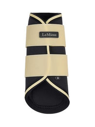 LeMieux Gamaschen für Pferde Bürstenstiefel Mimose Gelb Beige Größe S – Bild 1 von 8