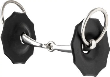 Produktbild von LeMieux Gebiss für Pferde mit 2 Ringen aus Gummi in Schwarz