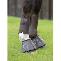 Produktbild von LeMieux Grafter Bürstenstiefel Gamaschen für Pferde aus Kunstleder Braun Größe L X-Wide