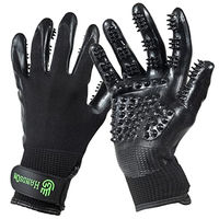 Produktbild von LeMieux Hands On Fellpflege-Handschuhe Bürste aus Gummi Schwarz