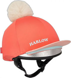 Produktbild von LeMieux Harlow Reithelmüberzug Unisex in Orange Rosa Blau
