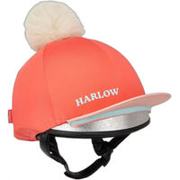 Produktbild von LeMieux Harlow Reithelmüberzug Unisex in Orange Rosa Blau