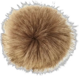 Produktbild von LeMieux Helm-Pompon aus Plüsch für Reiter in Beige und Braun