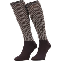 Produktbild von LeMieux Heritage Footsie Socken für Pferde mit Fischgrätmuster Cocoa Größe M