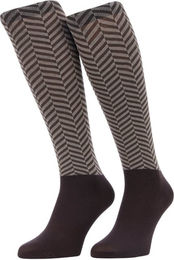 LeMieux Heritage Footsie Socken für Pferde mit Fischgrätmuster Cocoa Größe S – Bild 1 von 1