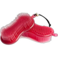Produktbild von LeMieux Hippo Curry Comb Bürste für Pferde aus Gummi in Pink