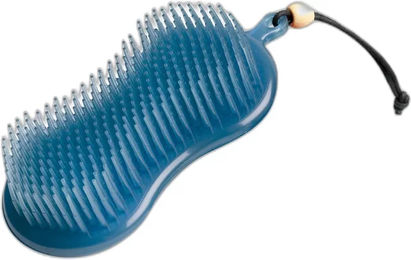 LeMieux Hippo Multifunktionsbürste für Pferde aus Gummi Blau – Bild 1 von 2