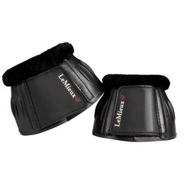 Produktbild von LeMieux Hufglocken Rubber Bell Boots aus Fleece in Schwarz Größe L