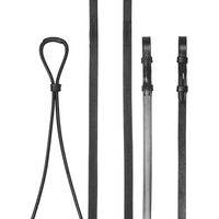 Produktbild von LeMieux Hunter Leder Zügel für Pferde gefüttert Schwarz Silber