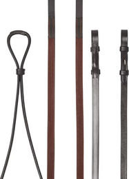 Produktbild von LeMieux Hunter Leder Zügel für Pferde mit Fütterung in Braun und Silber