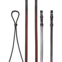 Produktbild von LeMieux Hunter Leder Zügel für Pferde mit Fütterung in Braun und Silber