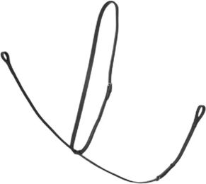 Produktbild von LeMieux Hunter Martingal aus Leder für Pferde und Ponys in Schwarz mit Silberbeschlägen