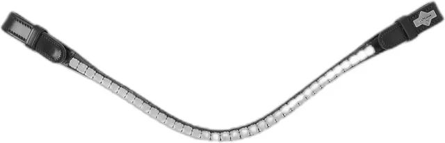 Produktbild von LeMieux Ice Crystal Stirnband für Pferde in Schwarz Silber Weiß