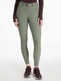 Produktbild von LeMieux Isabelle Reithose Damen Mid Grip mit Lederbesatz Grün Größe 36