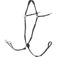 Produktbild von LeMieux Jagdhalsband für Ponys aus Leder in Schwarz mit silbernen Beschlägen
